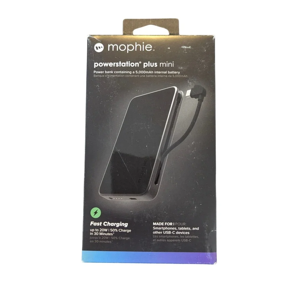 C8. Mophie Powerstation Plus mini, Fast Charging Power Bank, 450-18255-A